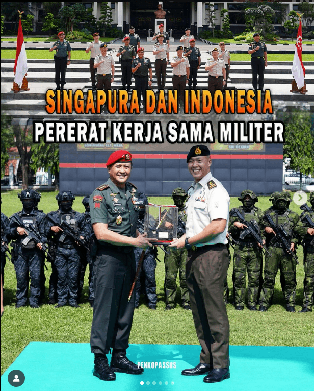 Singapura dan Indonesia Pererat Kerja Sama Militer