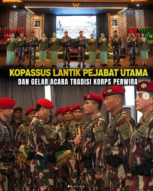 Kopassus Lantik Pejabat Utama dan gelar acara Tradisi Korps Perwira