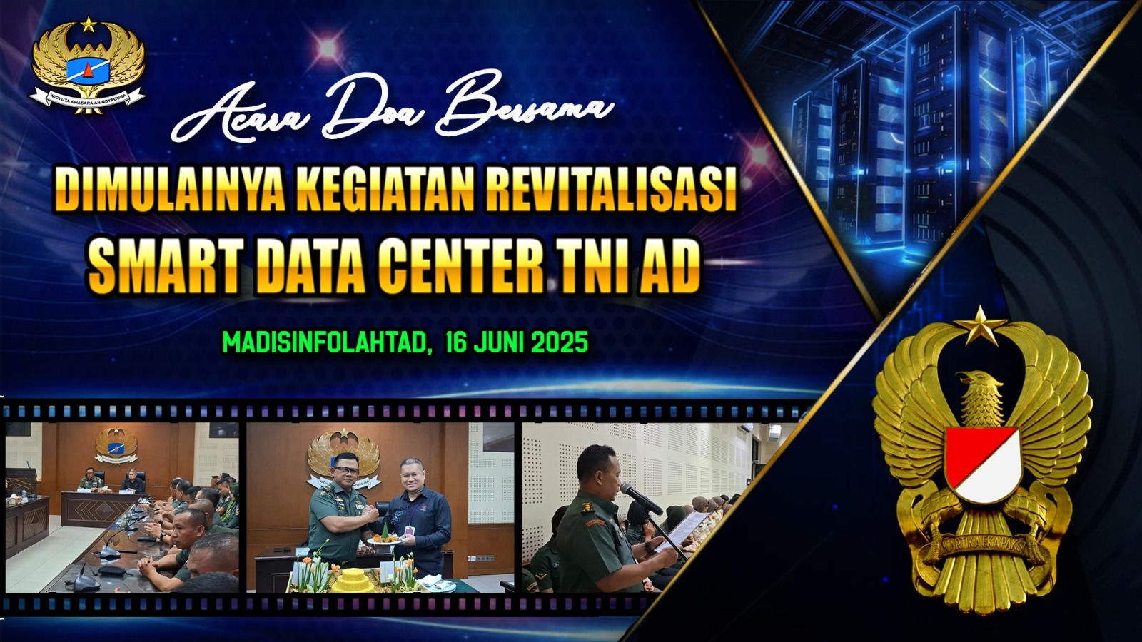 Doa Bersama Dimulainya Kegiatan Revitalisasi Smart Data Center TNI AD